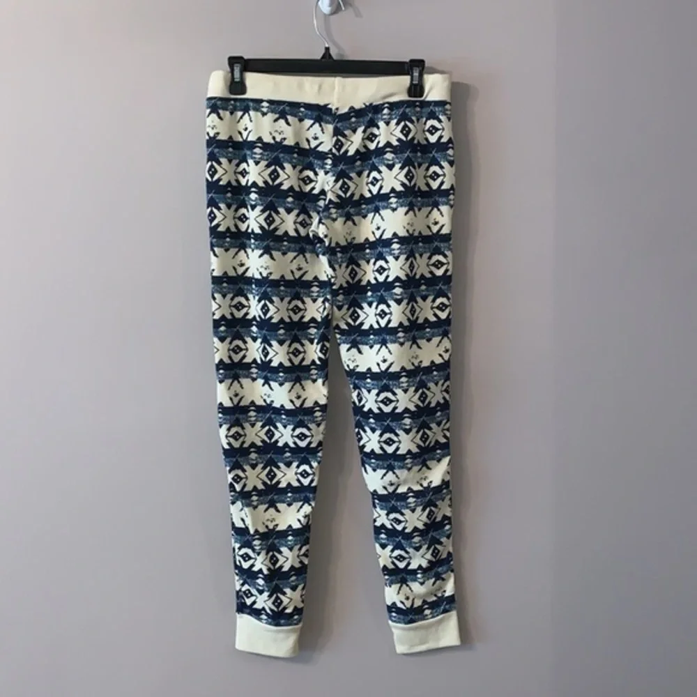 Blue and cream Aztec print sweatpant jogger S Rue21